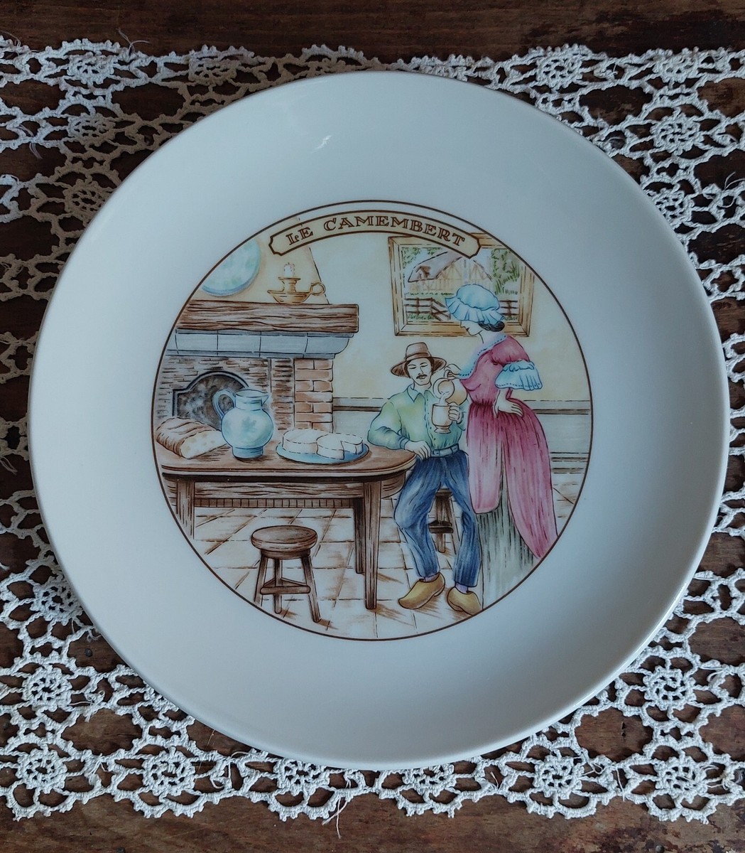 Lot De 5 Assiettes à Fromage Vintage - Porcelaine L'Atelier De La Cigogne (France)