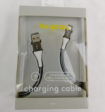 USB-C to USB Cable 6ft Fast Charging Heyday White/Black