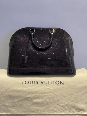 Discontinued Louis Vuitton Amarante Monogram Vernis Patent Leather Alma GM Bag