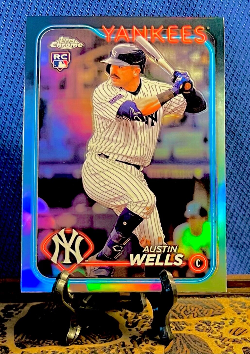 2024 Topps Chrome Austin Wells Refractor RC #281 Rookie NEW YORK YANKEES