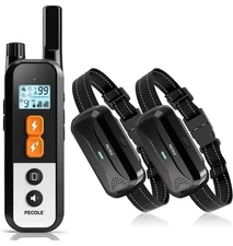 Dog Training Collar with Remote, Shock Collar for Dogs with Vibration (2 Collars