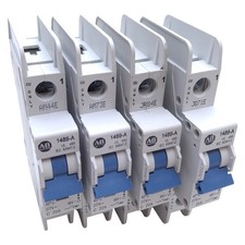 Lot of 4 Allen Bradley 1489-A1C200 Circuit Breaker, 1-Pole, 20A 277VAC 48VDC