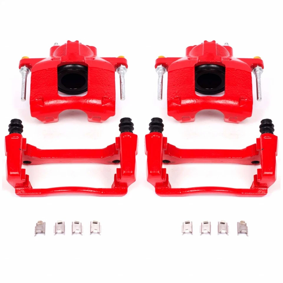 Power Stop Brake Caliper For Ram C/V 2012-2015 | Front | Red w/ Brackets - Pair - Image 3 of 4