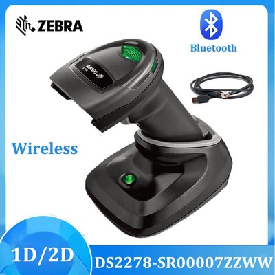 Zebra DS2278-SR00007ZZWW Cordless Bluetooth 1D/2D Barcode Scanner Imager w/ Base