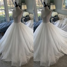 Detachable Wedding Skirt Elegant Bridal Overskirt Tulle Bridal Gown Skirt