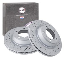 2x ABS BREMSSCHEIBEN 330mm GELOCHT HINTEN passend für PORSCHE 911