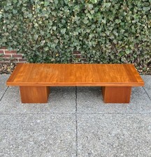 JOHN KEAL Brown Saltman Walnut Expandable Coffee Table mcm mid-century Vintage