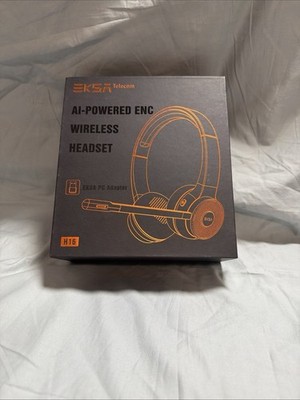 EKSA H16 Wireless Headset Bluetooth 5.2 with Noise Cancelling Microphone