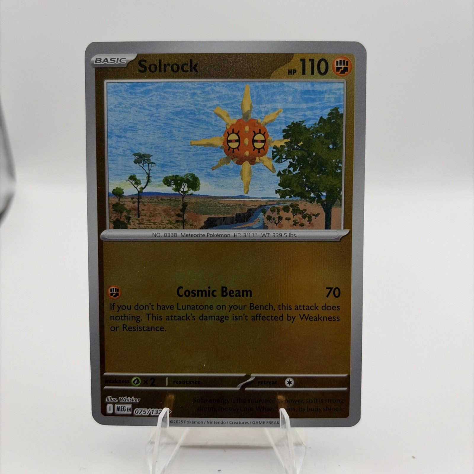 Pokemon 2025 ME01: Mega Evolution Solrock 75/132 Reverse Foil