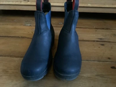 Hobo Reitstiefelletten blau Gr. 42 Leder gefüttert - Bild 1 von 4