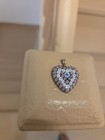 Sterling Silver Murano Millefiori Glass Heart Pendant Floral EUC  — photo 4