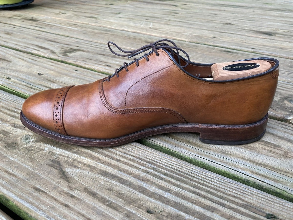 Allen Edmonds Fifth Avenue Men’s Sz 10 2E Wide Walnut Leather Cap-Toe Oxfords Allen Edmonds Fifth‎ Avenue Mens Walnut Leather Cap Toe  main image 2