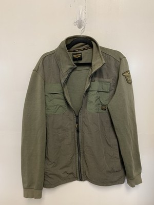 PME LEGEND Men Jacket Size XL Full Zip Pockets Green Polyester