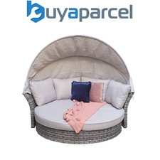 Signature Weave Lily Wicker Garden Day Bed Sun Lounger Chair Sofa Canopy Shelter
