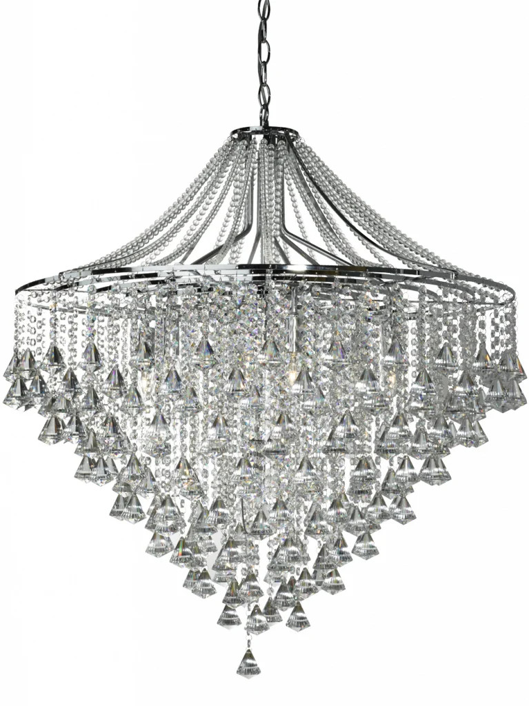 Ceiling Light Silver Dorchester 7 Chrome Searchlight 3497-7CC