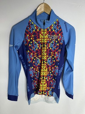 Raceskin Radtrikot Tri Squad Langarm | Damen | Blau/Gelb | Medium |