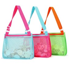 Kids' Set of 3 Waterproof Mesh Beach Bags - Perfect for Sand Play Collection