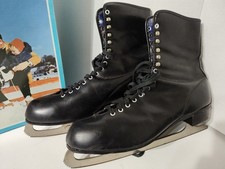 Vintage Sears Men's Black Figure Skates - Original Box Size 13