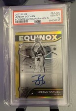 2022-23 Panini Flux Equinox Autographs Jeremy Sochan RC GOLD /10 PSA 10 Knicks🔥