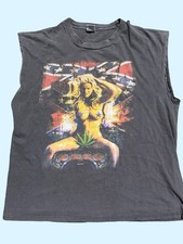 Vintage Pantera Band Cut Off Shirt Mens Xl Double Sided Biker Graphic Tee