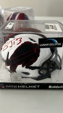 Stevie Johnson Signed Buffalo Bills Lunar Eclipse Mini Helmet  Beckett Certified