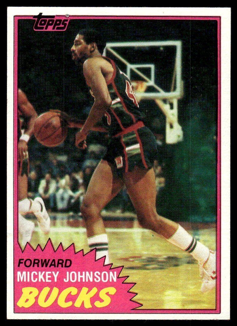 1981-82 Topps Basketball Milwaukee Bucks Mickey Johnson #98 NR-MT