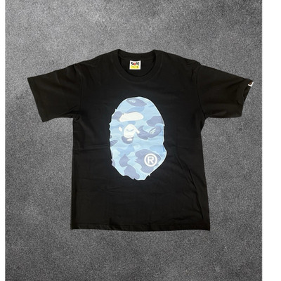 A Bathing Ape BAPE Herren T-Shirt Schwarz Gr. M Kurzarm Rundhals Logo Druck