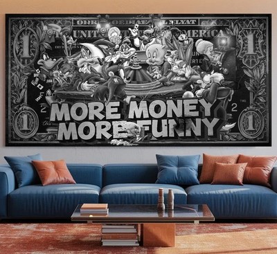 LEINWAND BILD BIS 190x90x5 LOONEY-TUNES CASINO ROULETTE COMIC POP-ART BUGS BUNNY