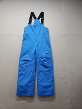 Obermeyer Kids Snow Pants 8 Blue Wide Leg Pockets Insulated Pull On Warmwear