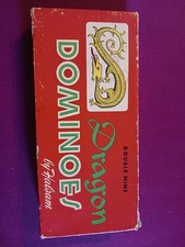 Vintage Dragon Dominoes by Halsam No. 920 Double Nine 55 Pieces Complete Set