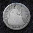 1842 Seated Liberty Half Dime * Well Circulated * 6135