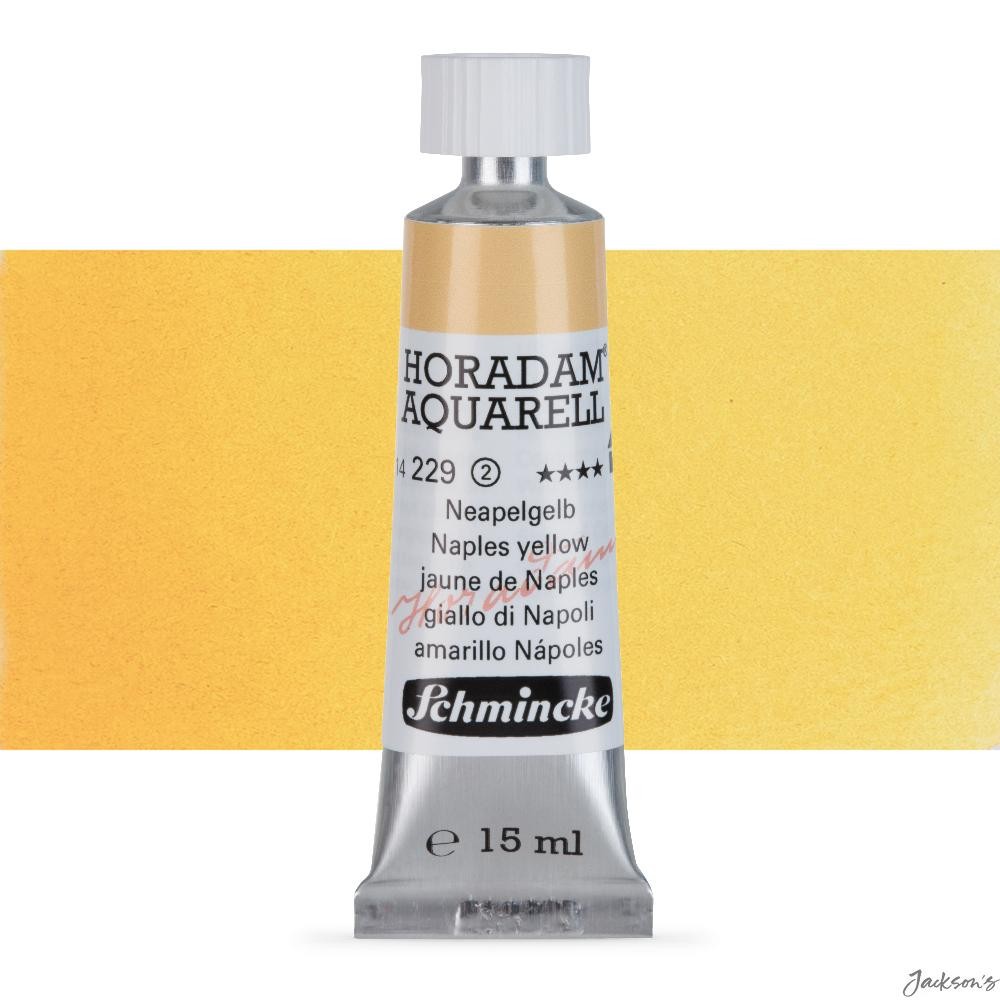 Schmincke Horadam Watercolour Paint Titanium Dioxide 15ml Naples Yellow For A...