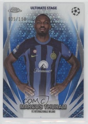 2023 Topps UEFA Club Competitions Blue Refractor /150 Marcus Thuram #USC-27 1pc0