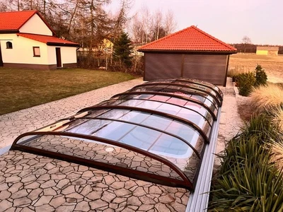 Gfk Schwimmbecken Überdachung 8 Poolhalle,Pool Abdeckung 850x345x90 Hersteller - Bild 1 von 4