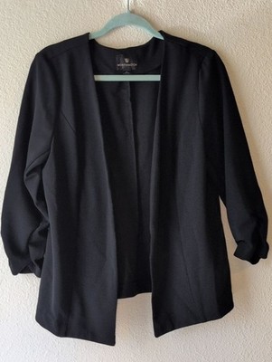 Worthington Black Open-Front Blazer