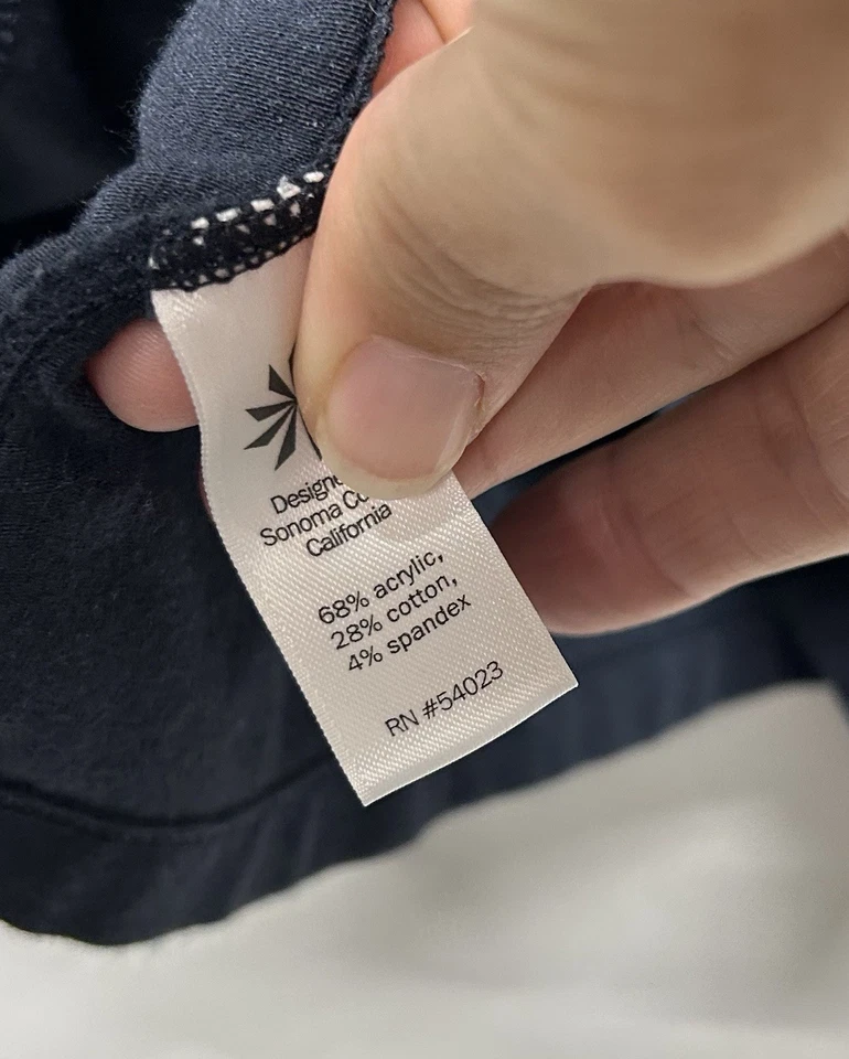 Camisa de manga larga Athleta para mujer azul marino mediana mezcla acrílica (C9) Foto 3 de 4