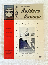 Vintage 1963 AFL Football Program Oakland Raiders vs Kansas City Chiefs Al Davis
