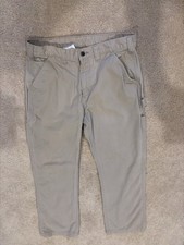 Carhartt B324 Beige Relaxed Fit Carpenter Work Pants 34x30 Utility Workwear