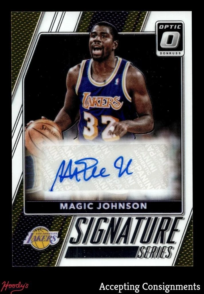 スポーツ選手 Panini Magic Johnson auto /35 Panini Magic Johnson Basketball Autographed Sports Trading Cards