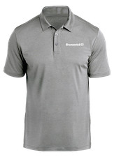 Brunswick White Prime Polo Gray Bowling Shirt