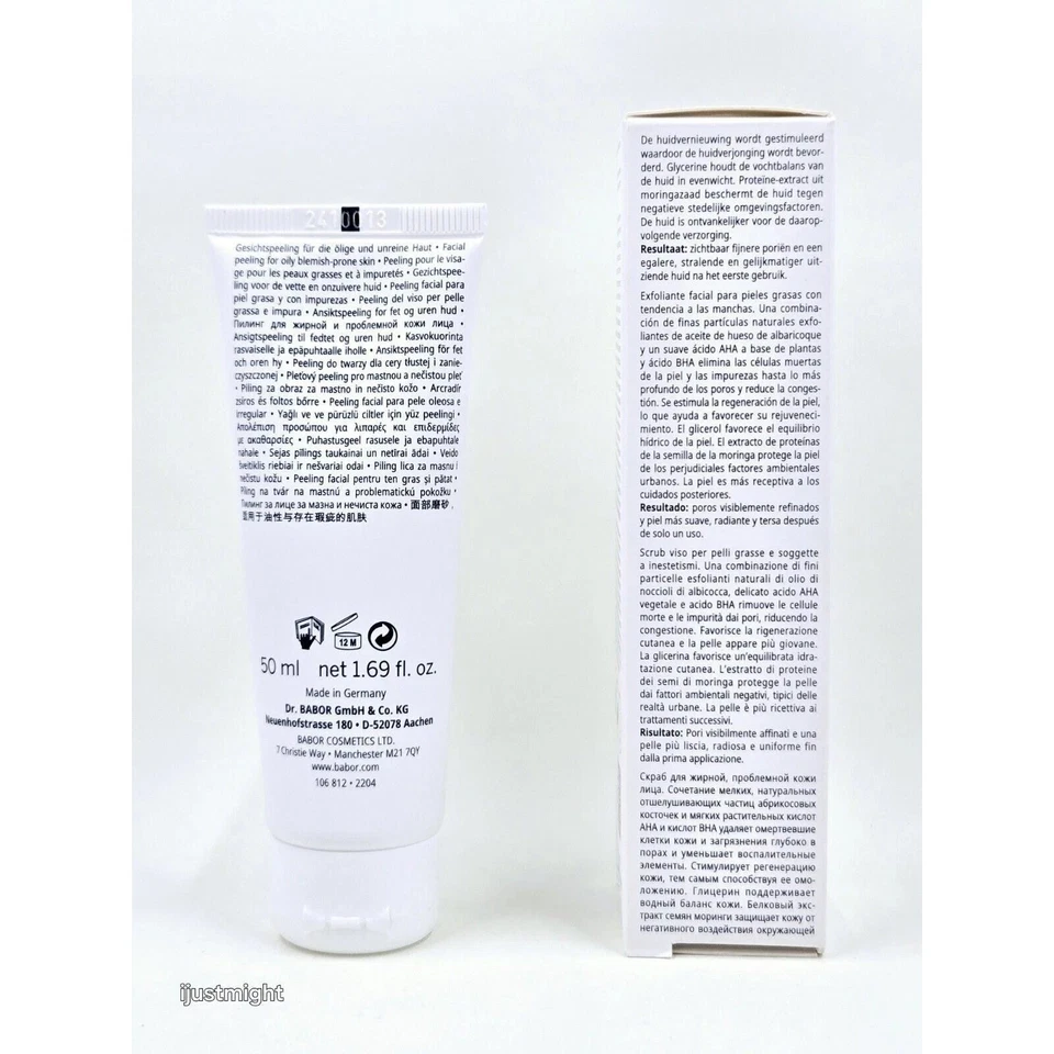 BABOR Clarifying Peeling Cream Exfoliating Acne Prone Skin 1.69 fl oz /#M7147 - Image 2 of 3