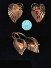 Vintage Copper Brooch And Earring Set — photo 3