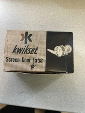 Vintage Kwikset Screen Door Lock Knob Handle #1-341 Gold Brass Tone New