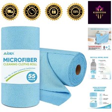 Washable  Reusable Blue Microfiber Towels - Perfect for Home  Auto Cleaning
