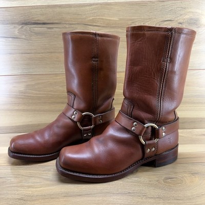 FRYE Artisanal Harness 12R Boots Mens 10 M Whiskey Biker Moto Limited USA Made