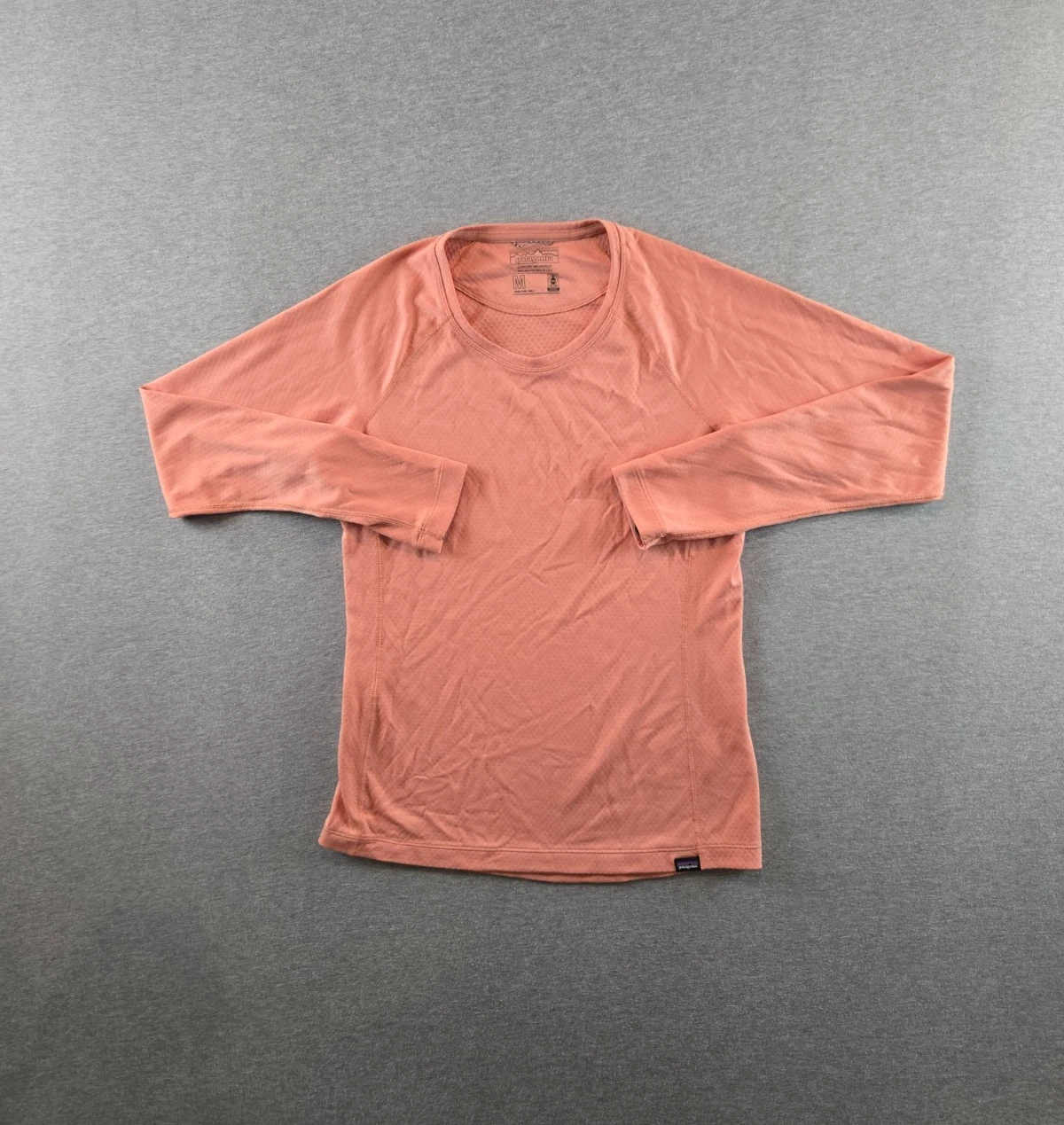Patagonia Capilene Midweight Top Womens Medium Peach Crew Base Layer Gorpcore