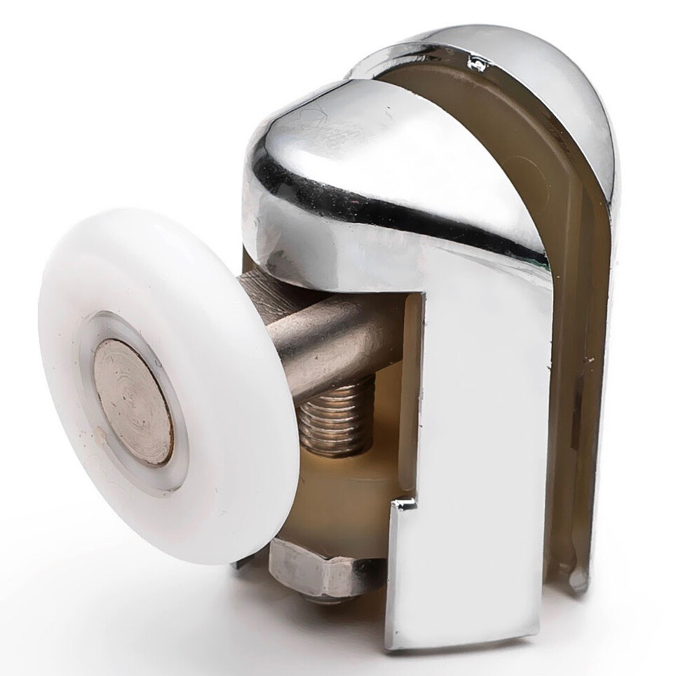 Pack of 1 x Chrome Plated Top Shower Rollers / Runners/Wheels 23mm Dia L069