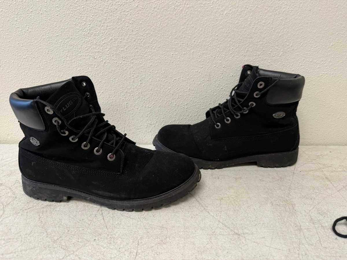 Vtg Y2k Lugz NY Boots Mens 8.5 Black Leather Buckle Monk Strap Strutt Lo Chunky Black Lugz Leather Boots for Men for Sale | Shop New & Used  main image 4