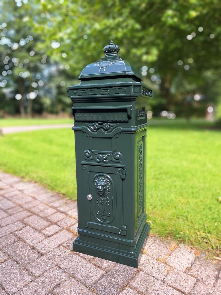 Englischer Briefkasten, Postkasten, Standbriefkasten, Mailbox, Post, Brief, Grün - Bild 4 von 4