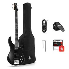 🎸 Donner DPJ-100 Electric Bass Guitar P-J Pickups 4-band EQ preamp With Gig Bag